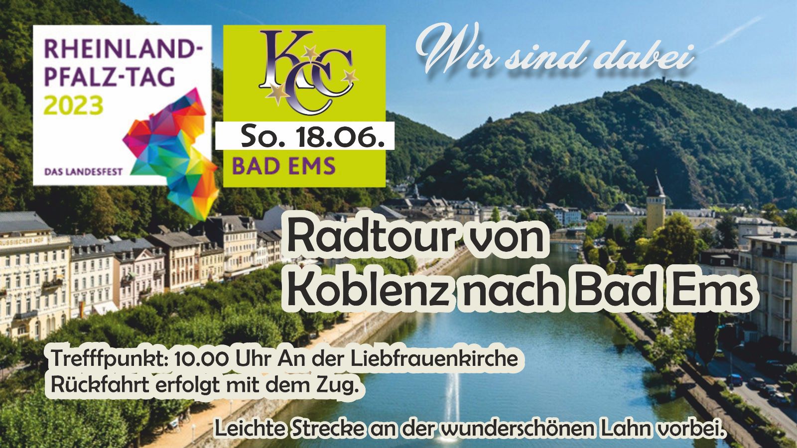 Radtour nach Bad Ems zum Rheinland-Pfalz-Tag 18.06.2023