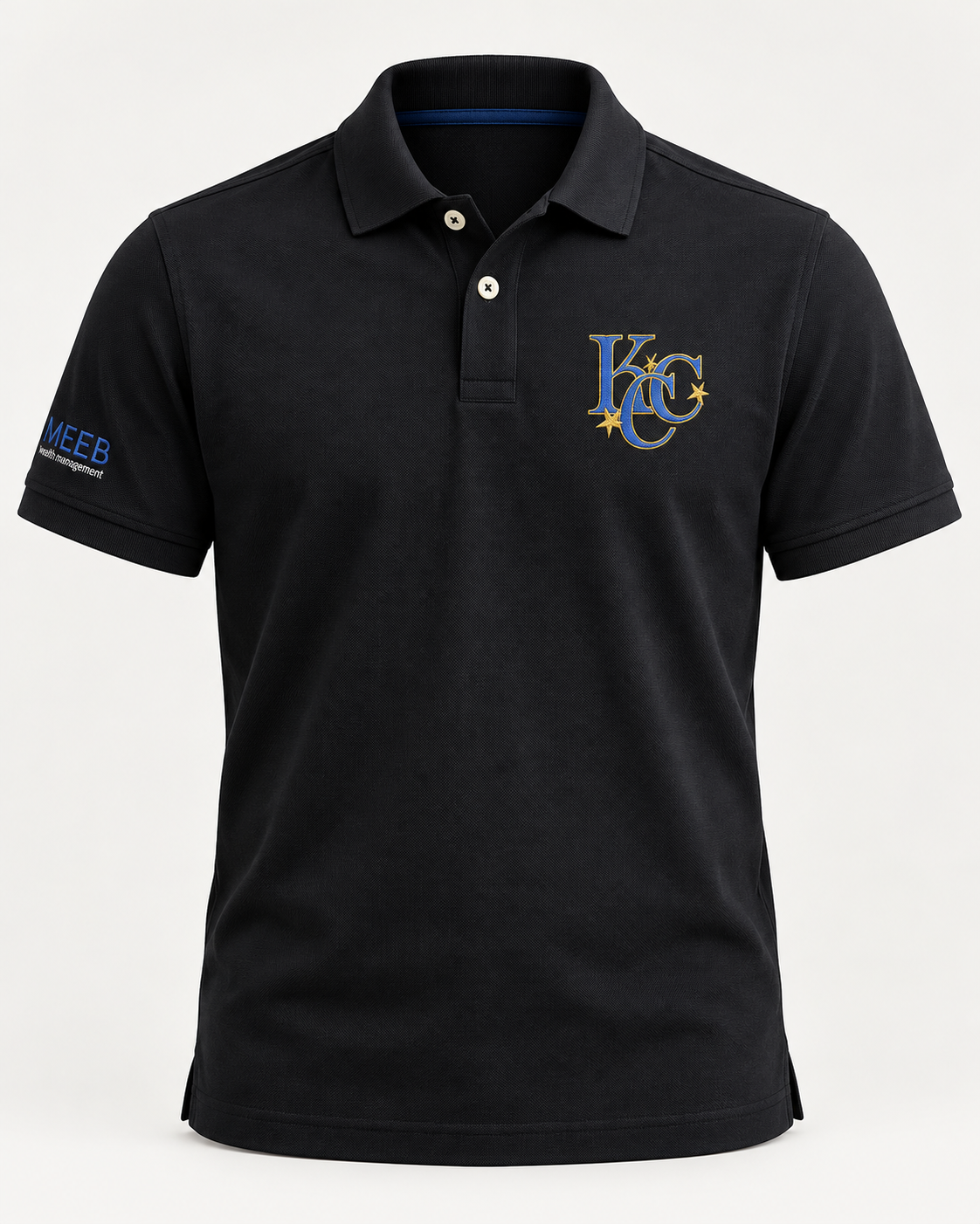 Schwarzes KCC Poloshirt mit Vereinslogo
