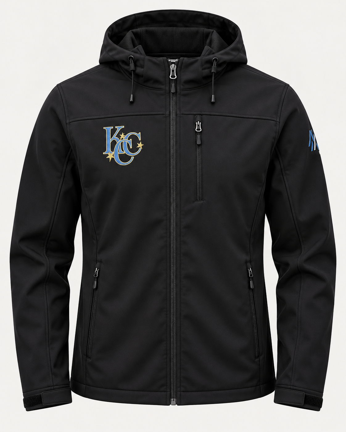 Schwarze KCC Softshelljacke mit Vereinslogo